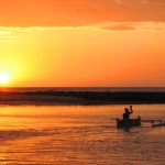 15. Sunset and fisherman