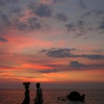 16. Sunset and Malagasy locals