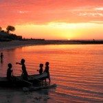 4. Ifafty sunset and local children