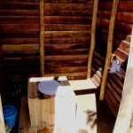 7. Volunteer long drop toilet