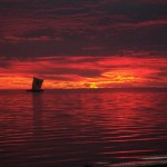 9. Sunset and pirogue