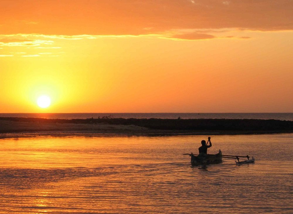 fishermen and sunset