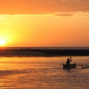 sunset and fishermen